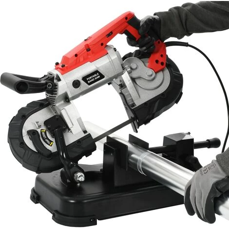 VidaXL Scie à Ruban Avec Base Et Mallette Portable Acier 4 VidaXL Scie à Ruban Avec Base Et Mallette Portable Acier – Image 2