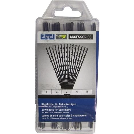 KITY-SCHEPPACH-WOODSTAR Lame De Scie à Chantourner Sans Ergot, Coffret De 60 Pièces 3 KITY-SCHEPPACH-WOODSTAR Lame De Scie à Chantourner Sans Ergot, Coffret De 60 Pièces