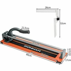 COSTWAY Coupe Carreaux Manuel Professionnel Longueur De Coupe 610MM Coupe Carrelage Épaisseur De Coupe 5-12MM Angle Réglable 0 °-60 ° Pour Porcelaine, Céramique -Scie électrique stationnaire Soldes Boutique 16894969 5