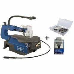 SCIE 'A CHANTOURNER BOIS PLASTIQUE MÉTAL SCHEPPACH DECO-FLEX +184 OUTIL+60 LAMES