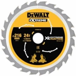DEWALT Lames De Scie à Onglet Ø 216 Mm Alésage 30 Mm 60 Dents XR Extreme Runtime