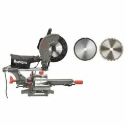 MANUPRO Scie A Onglet Radiale 2 Lames Multi Matériau 255 Mm 2000W