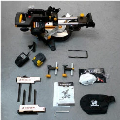 PEUGEOT PSP Scie à Onglet Sans Fil D. 210 ENERGYSAW-18VBL - 5 Ah 18V Avec Chargeur Et Batterie -Scie électrique stationnaire Soldes Boutique 20977749 2