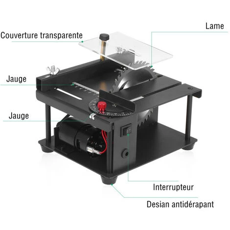 ASUPERMALL Scie à Table Multifonction 110-240V Mini Machine De Découpe électrique Avec Lame De Scie à Ruban Vitesse Réglable 35Mm Profondeur De Coupe, Le Type De Coupe Avec Biseau - Le Type De Coupe Avec Biseau 6 ASUPERMALL Scie à Table Multifonction 110-240V Mini Machine De Découpe électrique Avec Lame De Scie à Ruban Vitesse Réglable 35Mm Profondeur De Coupe, Le Type De Coupe Avec Biseau - Le Type De Coupe Avec Biseau – Image 4