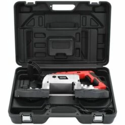 Hommoo Scie A Ruban Avec Base Et Mallette Portable Acier HDV05302 -Scie électrique stationnaire Soldes Boutique 24999171 4