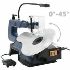 Hommoo Scie A Chantourner Electrique Avec Pedale Et Lampe LED 125 W HDV06224 -Scie électrique stationnaire Soldes Boutique 25001550 5