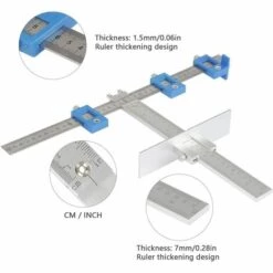 BEARSU Armoire Quincaillerie Jig, Outil De Guider Position Vraie,Le Plus Rapide Et Le Plus Précis, Bouton Et Gabarit De Perçage Du Bois, Diamètre De La Scie Trépan -Scie électrique stationnaire Soldes Boutique 25029221 3