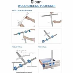 BEARSU Armoire Quincaillerie Jig, Outil De Guider Position Vraie,Le Plus Rapide Et Le Plus Précis, Bouton Et Gabarit De Perçage Du Bois, Diamètre De La Scie Trépan -Scie électrique stationnaire Soldes Boutique 25029221 5