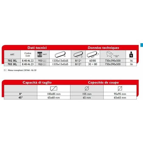 Femi - Scie à Ruban Acier Vitesse Variable 950W L:1330mm Diamètre 105 Mm - 783 XL 5 Femi - Scie à Ruban Acier Vitesse Variable 950W L:1330mm Diamètre 105 Mm - 783 XL – Image 3