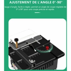 ASUPERMALL 100W Scie De Table Multifonctionnelle Mini Scie électrique Vitesse Et Angle Réglables 16 Mm Profondeur De Coupe, Angle De Levage, Sans Accessoires -Scie électrique stationnaire Soldes Boutique 36711962 4
