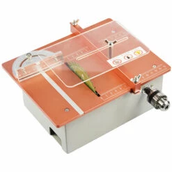 DONTODENT Mini Table De Scie,Table De Scie éLéVatrice ,Scie Portative à Table Coulissante Pour Le Travail Du Bois,Profondeur De Coupe Pour L'Artisanat En Bois Fait à La Main