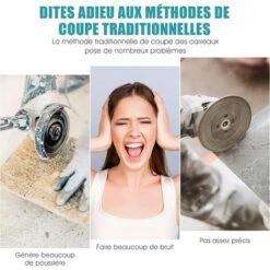 GOPLUS Coupe-Carreaux Manuel Avec Cadran En Alliage Amovible Et Pieds De Support, Longueur De Coupe 600 MM, ?paisseur De Coupe Maximale 12 MM, Angle De Coupe 0-60° Pour Professionnels Et Débutants -Scie électrique stationnaire Soldes Boutique 40243510 2