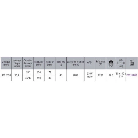 Sidamo - Scie De Table 2200w 230v Monophasé Disque 300 A 350 Mm - Precicut 350 Plus 4 Sidamo - Scie De Table 2200w 230v Monophasé Disque 300 A 350 Mm - Precicut 350 Plus – Image 2