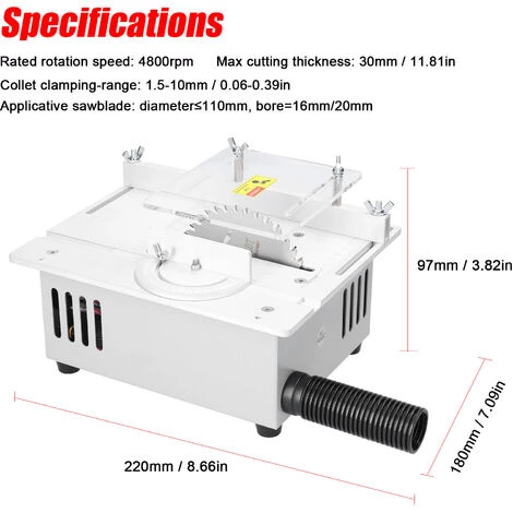 HAPPYSHOPPING T1 Mini Scie A Table Multifonctionnelle Scies De Bureau Electriques Petit Outil De Coupe Domestique Bricolage Tour A Bois Machine Avec Pince De 1,5 A 10 Mm, Modele: Prise UE Multicolore 7 HAPPYSHOPPING T1 Mini Scie A Table Multifonctionnelle Scies De Bureau Electriques Petit Outil De Coupe Domestique Bricolage Tour A Bois Machine Avec Pince De 1,5 A 10 Mm, Modele: Prise UE Multicolore – Image 5