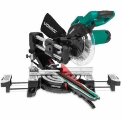 VONROC Scie à Onglet Radiale 2200W – 216mm – Compacte - Laser Et Lampe LED Intégrée - Extensions De Table