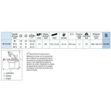 Sidamo - Scie A Ruban Manuelle 1100w Avec Socle - Sr170mv 4 Sidamo - Scie A Ruban Manuelle 1100w Avec Socle - Sr170mv – Image 2