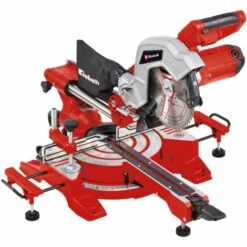 Einhell Scie à Onglet Radiale TC-SM 216 (1600 W, Table Pivotante à Réglage Rapide Et Butées D’angles, Laser, Extensions Latérales, Blocage D’arbre «Spindle-Lock», Avec Lame Aux Carbures De Tungstène)
