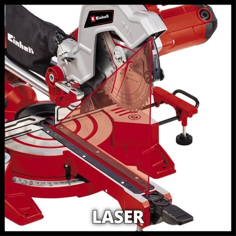 Einhell Scie à Onglet Radiale TC-SM 216 (1600 W, Table Pivotante à Réglage Rapide Et Butées D’angles, Laser, Extensions Latérales, Blocage D’arbre «Spindle-Lock», Avec Lame Aux Carbures De Tungstène) 5 Einhell Scie à Onglet Radiale TC-SM 216 (1600 W, Table Pivotante à Réglage Rapide Et Butées D’angles, Laser, Extensions Latérales, Blocage D’arbre «Spindle-Lock», Avec Lame Aux Carbures De Tungstène) – Image 4