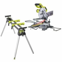 Pack RYOBI Scie à Coupe D'onglets Radiale électrique - 1500W - 216mm - EMS216L - Support Universel RLS02