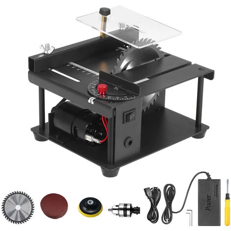 SUPERSELLER Scie Sur Table Scie à Table Multifonctionnelle Mini Scie De Bureau Cutter Machine De Découpe électrique Avec Lame De Scie Meule De Meulage Réglage De L'angle à Vitesse Réglable Profondeur De Coupe De 35 MM Pour La Coupe En Plastique Acrylique En Bois, Pri 4 SUPERSELLER Scie Sur Table Scie à Table Multifonctionnelle Mini Scie De Bureau Cutter Machine De Découpe électrique Avec Lame De Scie Meule De Meulage Réglage De L'angle à Vitesse Réglable Profondeur De Coupe De 35 MM Pour La Coupe En Plastique Acrylique En Bois, Pri – Image 2