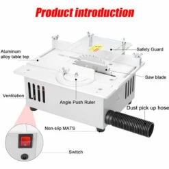 SUPERSELLER Scie Sur Table T1 Mini Scie à Table Multifonctionnelle Scies De Bureau électriques Petit Ménage Bricolage Outil De Coupe Tour à Bois Machine Avec Pince 1.5-10mm, Prise Européenne -Scie électrique stationnaire Soldes Boutique 48787081 4