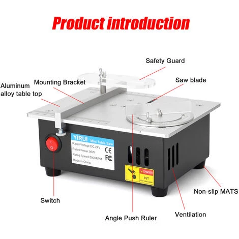 SUPERSELLER Scie Sur Table Mini Scie à Table Multifonctionnelle Scies De Bureau électriques Petit Ménage Bricolage Outil De Coupe Machine De Tour à Bois, Prise UE - Prise UE 4 SUPERSELLER Scie Sur Table Mini Scie à Table Multifonctionnelle Scies De Bureau électriques Petit Ménage Bricolage Outil De Coupe Machine De Tour à Bois, Prise UE - Prise UE – Image 2