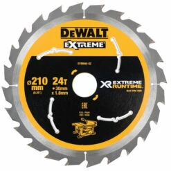 Lame Scie à Table 210x30 Mm 24 Dents XR Extrême Runtime DEWALT - DT99565