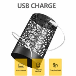 LIFCAUSAL Lampe De Piège à Choc électrique Nouveau Style USB Photocatalyseur Usage Domestique à Faible Bruit Bug Zapper Blanc -Scie électrique stationnaire Soldes Boutique 51372580 4