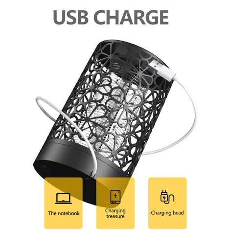LIFCAUSAL Lampe De Piège à Choc électrique Nouveau Style USB Photocatalyseur Usage Domestique à Faible Bruit Bug Zapper Blanc 6 LIFCAUSAL Lampe De Piège à Choc électrique Nouveau Style USB Photocatalyseur Usage Domestique à Faible Bruit Bug Zapper Blanc – Image 4