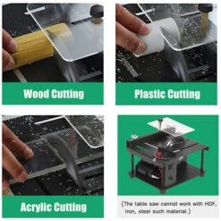 MERKMAK Mini Scies A Table Portable Multifonction 200W 1000 A 3000Rpm 7 Vitesses Reglable 90degres Couper D'Angle Pour Acrylique Bois Dur 11 MERKMAK Mini Scies A Table Portable Multifonction 200W 1000 A 3000Rpm 7 Vitesses Reglable 90degres Couper D'Angle Pour Acrylique Bois Dur -Scie électrique stationnaire Soldes Boutique 52477746 5