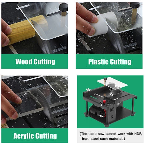 MERKMAK Mini Scies A Table Portable Multifonction 200W 1000 A 3000Rpm 7 Vitesses Reglable 90degres Couper D'Angle Pour Acrylique Bois Dur 7 MERKMAK Mini Scies A Table Portable Multifonction 200W 1000 A 3000Rpm 7 Vitesses Reglable 90degres Couper D'Angle Pour Acrylique Bois Dur – Image 5