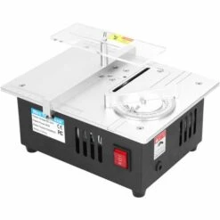 ASUPERMALL 220V Mini Scie à Table Multifonctionnelle électrique, Petit Outil De Coupe Pour Le Bricolage, Lame De Scie 22Mm Réglable En Hauteur, Machine à Affûter Pour Le Travail Du Bois, Plus D'Acessoires