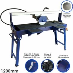 T-MECH Scie De Carrelage Sur Table - 1200mm / 1400W - Bleu