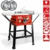 Hecht 8254 Scie Sur Table 2000W Avec Raccord Pour Aspirateur 4800tr/min 2 Lames De Scie Inclus