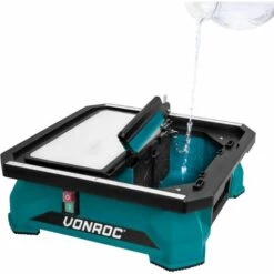 VONROC Coupe-carreaux 650W -180mm - Réservoir D'eau Intégré - Plan De Travail En Acier Inoxydable Large -Scie électrique stationnaire Soldes Boutique 53718300 5