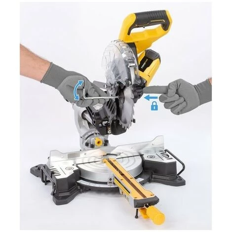 POWER PLUS Scie à Onglet à 2 Biseaux Télescopique 1600W-210mm 4 POWER PLUS Scie à Onglet à 2 Biseaux Télescopique 1600W-210mm – Image 2