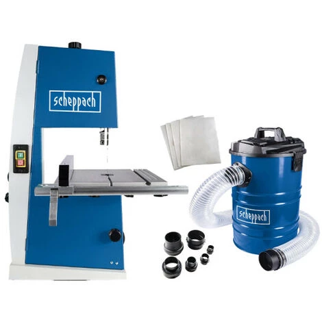 Pack SCHEPPACH Scie à Ruban - 200 Mm - 300 W - BASA1 - Aspirateur D'atelier - 1200 W - 65L - DC100 3 Pack SCHEPPACH Scie à Ruban - 200 Mm - 300 W - BASA1 - Aspirateur D'atelier - 1200 W - 65L - DC100