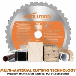 EVOLUTION Scie à Onglet Sans Fil R185SMS-LI Avec Batterie Lithium 4Ah 9 EVOLUTION Scie à Onglet Sans Fil R185SMS-LI Avec Batterie Lithium 4Ah -Scie électrique stationnaire Soldes Boutique 56103396 3