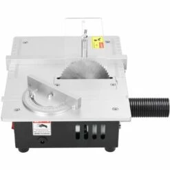 SUPERSELLER Mini Scie à Table Multifonctionnelle Scies De Bureau électriques Petit Ménage Bricolage Outil De Coupe Machine à Bois Avec Roue De Ponçage De 50 Mm Et 10 Pièces De Papier De Verre - Prise UE