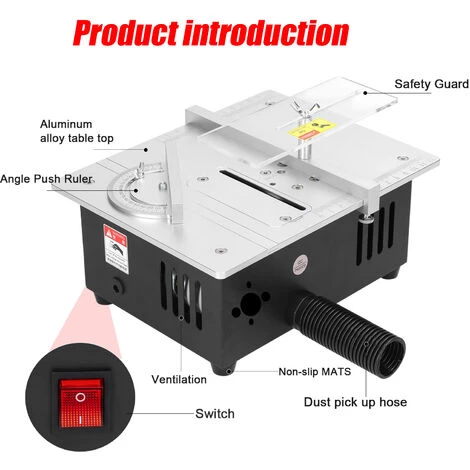 TANCYCO Mini Scie à Table Multifonctionnelle Scies De Bureau électriques Petit Outil De Coupe De Bricolage Ménager 22mm Lame De Scie Réglable En Hauteur Rectifieuse Pour Le Travail Du Bois (type 2) 4 TANCYCO Mini Scie à Table Multifonctionnelle Scies De Bureau électriques Petit Outil De Coupe De Bricolage Ménager 22mm Lame De Scie Réglable En Hauteur Rectifieuse Pour Le Travail Du Bois (type 2) – Image 2
