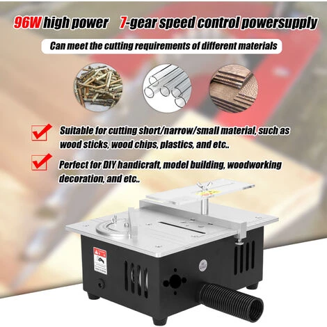 TANCYCO Mini Scie à Table Multifonctionnelle Scies De Bureau électriques Petit Outil De Coupe De Bricolage Ménager 22mm Lame De Scie Réglable En Hauteur Rectifieuse à Bois (Type 1) 5 TANCYCO Mini Scie à Table Multifonctionnelle Scies De Bureau électriques Petit Outil De Coupe De Bricolage Ménager 22mm Lame De Scie Réglable En Hauteur Rectifieuse à Bois (Type 1) – Image 3
