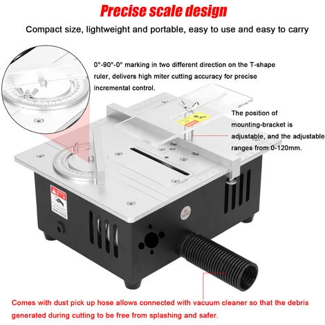TANCYCO Mini Scie à Table Multifonctionnelle Scies De Bureau électriques Petit Outil De Coupe De Bricolage Ménager 22mm Lame De Scie Réglable En Hauteur Rectifieuse à Bois (Type 1) 7 TANCYCO Mini Scie à Table Multifonctionnelle Scies De Bureau électriques Petit Outil De Coupe De Bricolage Ménager 22mm Lame De Scie Réglable En Hauteur Rectifieuse à Bois (Type 1) – Image 5