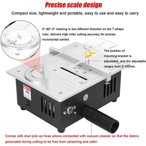 TANCYCO Mini Scie à Table Multifonctionnelle Scies De Bureau électriques Petit Ménage Bricolage 22 Mm Lame De Scie Outil De Coupe Réglable En Hauteur Machine à Bois Avec Roue De Ponçage De 50 Mm Et 10 Pièces De Papier De Verre 7 TANCYCO Mini Scie à Table Multifonctionnelle Scies De Bureau électriques Petit Ménage Bricolage 22 Mm Lame De Scie Outil De Coupe Réglable En Hauteur Machine à Bois Avec Roue De Ponçage De 50 Mm Et 10 Pièces De Papier De Verre – Image 5