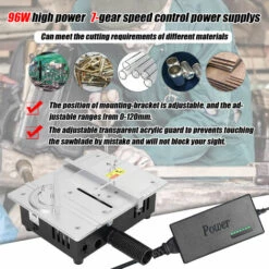 TANCYCO Mini Scie à Table Multifonctionnelle Scies De Bureau électriques Petit Ménage Bricolage Outil De Coupe Machine à Bois (Type 2) -Scie électrique stationnaire Soldes Boutique 58259159 2