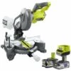 Pack RYOBI Scie à Coupe D'onglets 18V OnePlus - 190mm - EMS190DCL - 1 Batterie 3.0Ah High Energy - 1 Batterie 5.0Ah - Chargeur Rapide -Scie électrique stationnaire Soldes Boutique 59958931 1