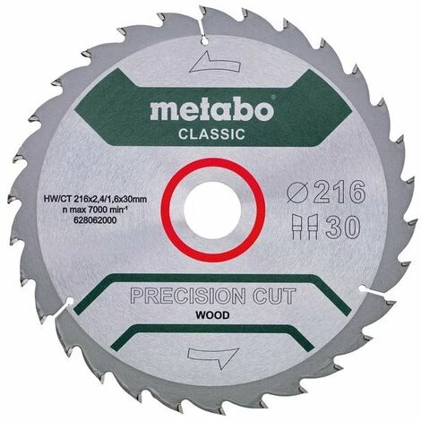 Metabo Lame HW/CT 216x30, 30 WZ22 Pour Scie Circulaire 3 Metabo Lame HW/CT 216x30, 30 WZ22 Pour Scie Circulaire