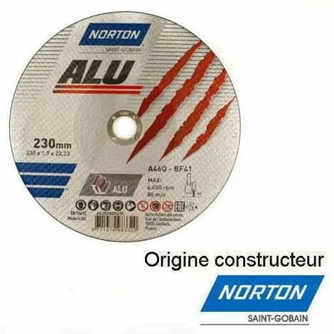 Disque à Tronçonner Norton Norline 230x1.9 Mm 3 Disque à Tronçonner Norton Norline 230x1.9 Mm