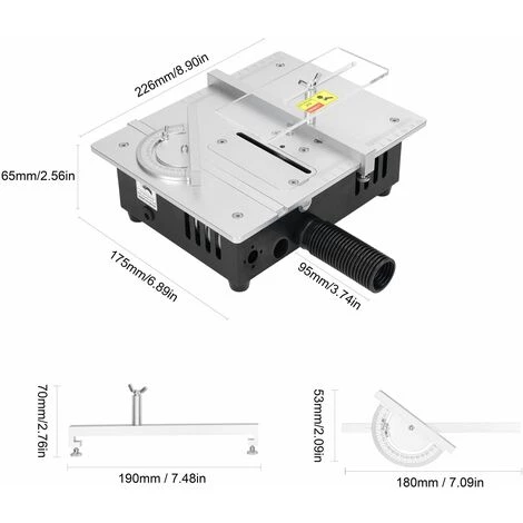 LIFCAUSAL Mini Scie à Table Multifonctionnelle Scies De Bureau électriques Petit Ménage Bricolage Outil De Coupe Machine à Bois (Type 2) 6 LIFCAUSAL Mini Scie à Table Multifonctionnelle Scies De Bureau électriques Petit Ménage Bricolage Outil De Coupe Machine à Bois (Type 2) – Image 4