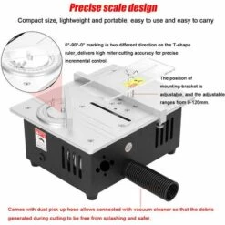LIFCAUSAL Mini Scie à Table Multifonctionnelle Scies De Bureau électriques Petit Outil De Coupe De Bricolage Ménager 22mm Lame De Scie Réglable En Hauteur Rectifieuse à Bois (Type 1) -Scie électrique stationnaire Soldes Boutique 63745966 5