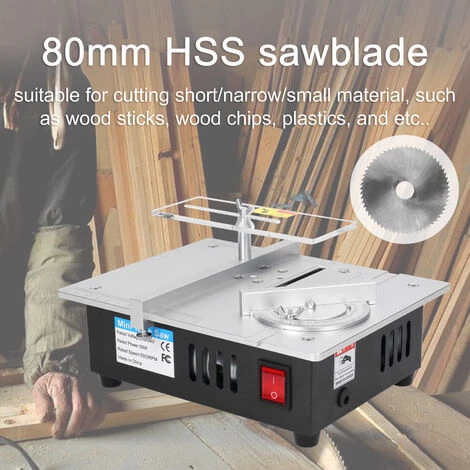 LIFCAUSAL Mini Scie à Table Multifonctionnelle Scies De Bureau électriques Petit Ménage Bricolage Outil De Coupe Machine à Bois (Type 1) 5 LIFCAUSAL Mini Scie à Table Multifonctionnelle Scies De Bureau électriques Petit Ménage Bricolage Outil De Coupe Machine à Bois (Type 1) – Image 3